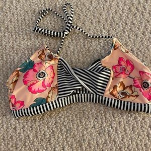 Floral bathing suit top